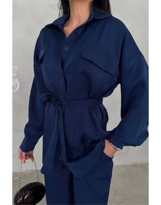 İLİ KUAŞ ALAŞ PANTOLON  GÖLEK TAKI  Lacivert