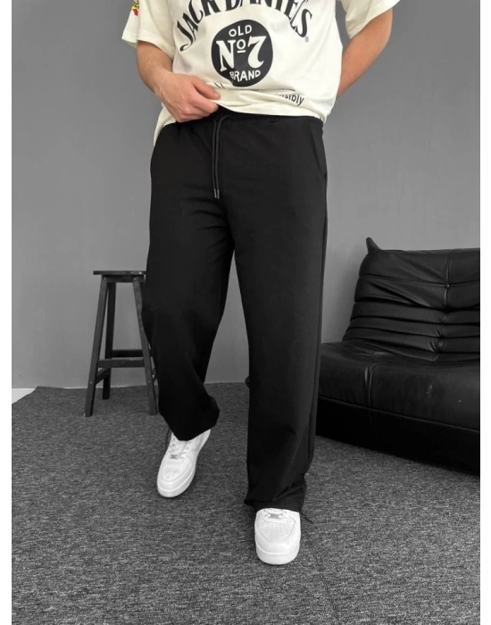 İki İplik Kumaş Baggy Alt Esofman  iyah