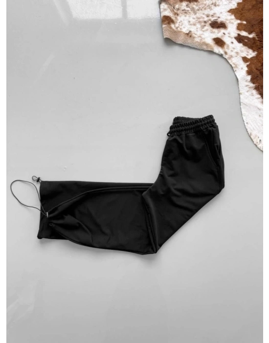 İki İplik Kumaş Baggy Alt Esofman  iyah