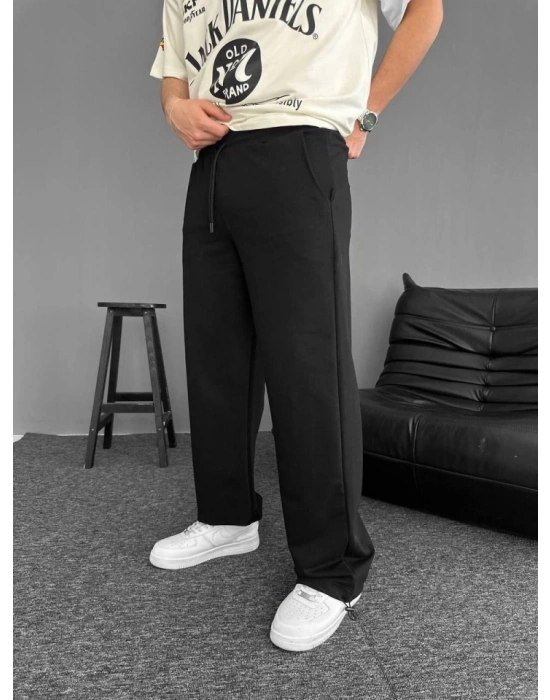 İki İplik Kumaş Baggy Alt Esofman  iyah