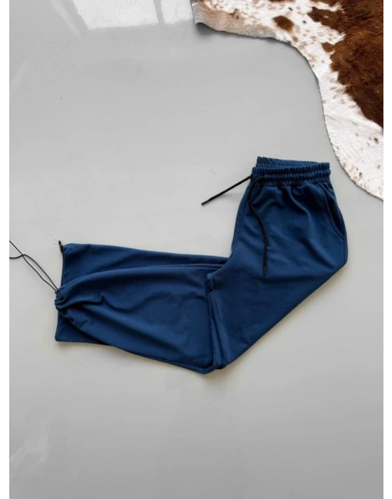 İki İplik Kumaş Baggy Alt Esofman  Turkuaz