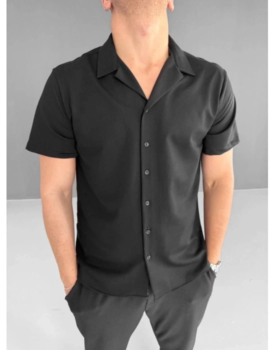 İki İplik Kumaş Gömlek  iyah