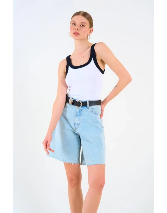 İki Renkli Atlet  Beyaziyah