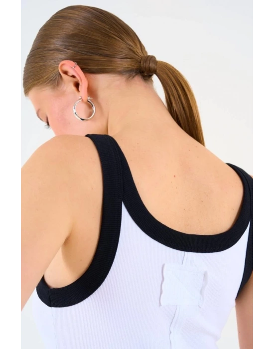 İki Renkli Atlet  Beyaziyah