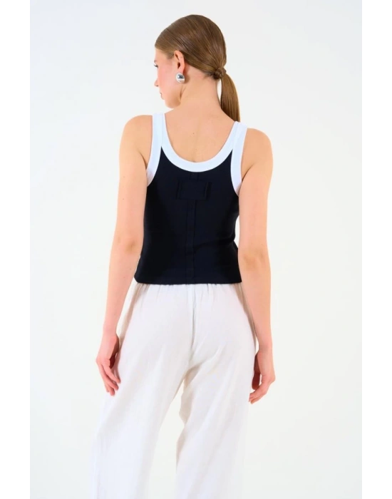 İki Renkli Atlet  iyahBeyaz