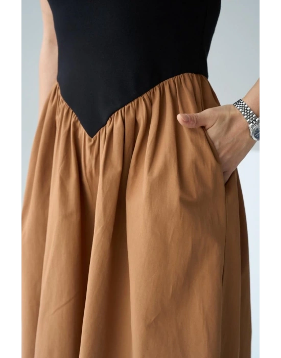 İki Renkli Elbise  iyahTaba