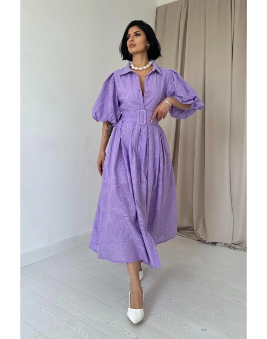 ila Pileli Balkon Elbise