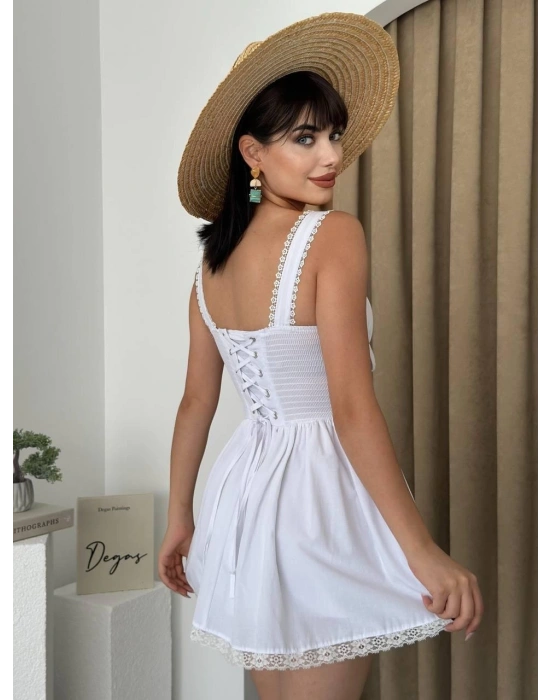 ille Arkası Bağlamalı Elbise