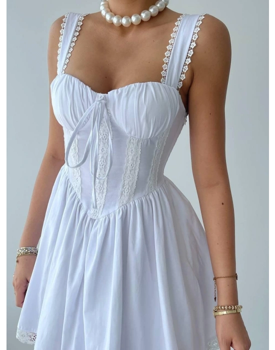 ille Arkası Bağlamalı Elbise