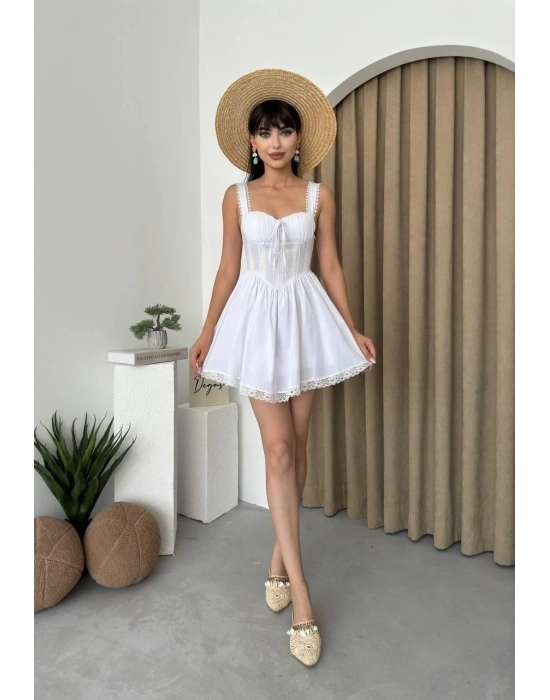 ille Arkası Bağlamalı Elbise