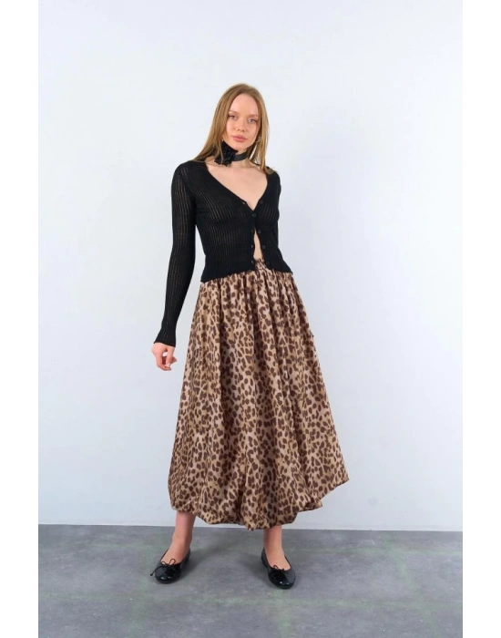 İnce Fitilli Hırka  Siyah