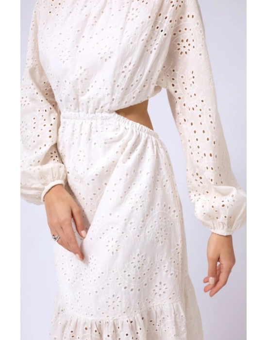 Sırt Dekolteli Brode Elbise