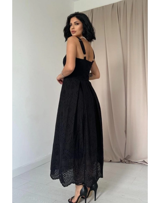 iyah Askılı Aparatlı Brode Elbise