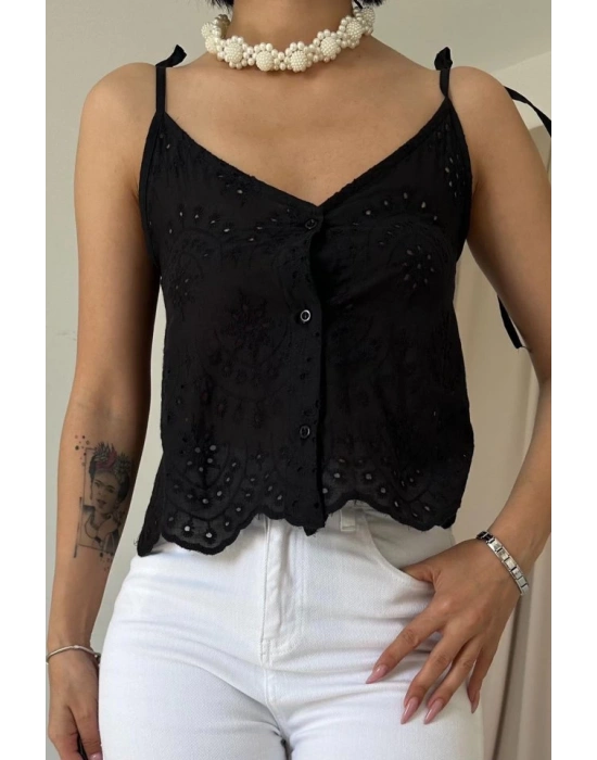 iyah Bağcıklı Brode Bluz