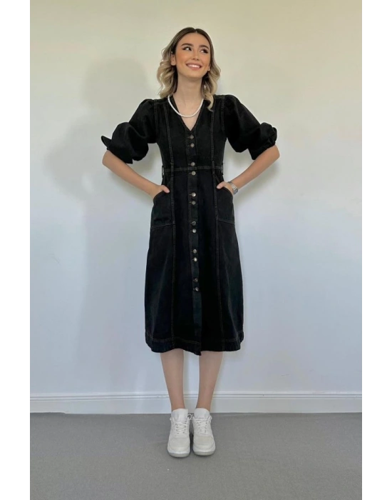 iyah Balon Kol Kot Elbise