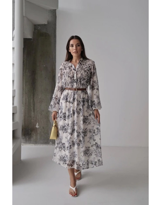 Siyah Biye Detaylı Elbise