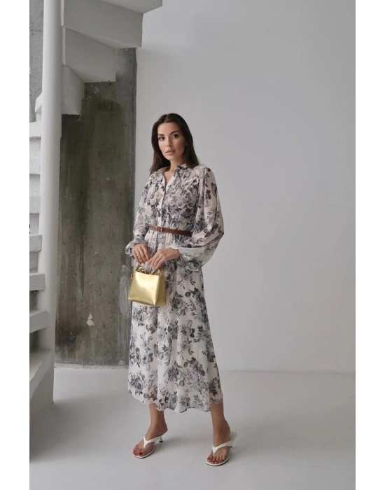 Siyah Biye Detaylı Elbise