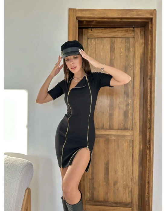 iyah Fermuarlı Ottoman Elbise