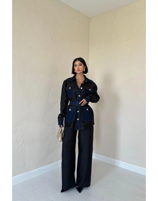 iyah Garnili Cepli Gömlek Ve Pantolon Takım