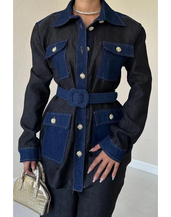 iyah Garnili Cepli Gömlek Ve Pantolon Takım