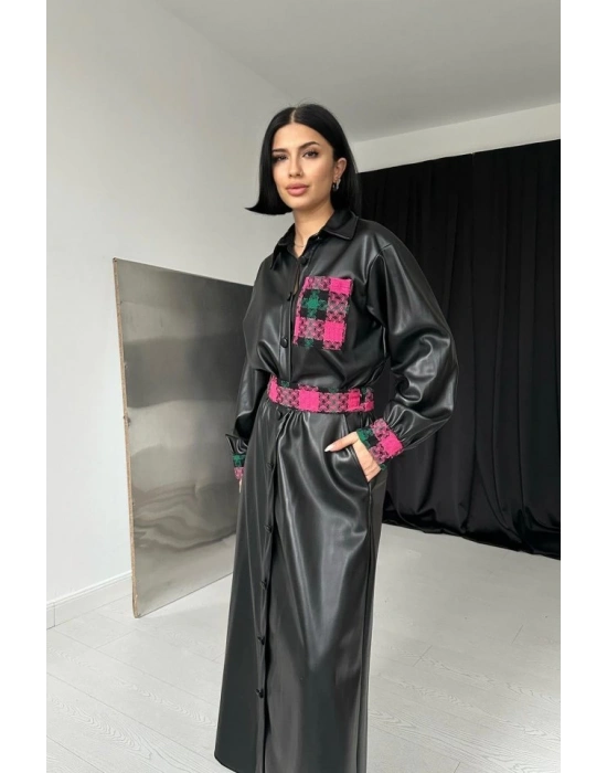 iyah Garnili Etekli Deri Takım