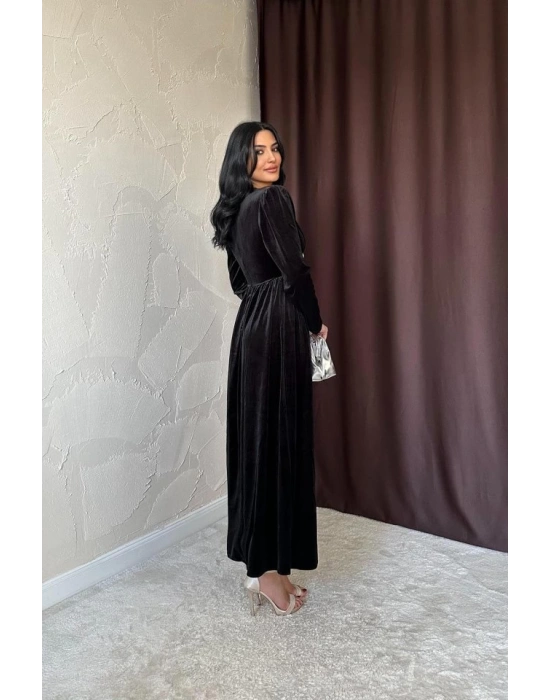 iyah Göğüs Altı Taşlı Elbise