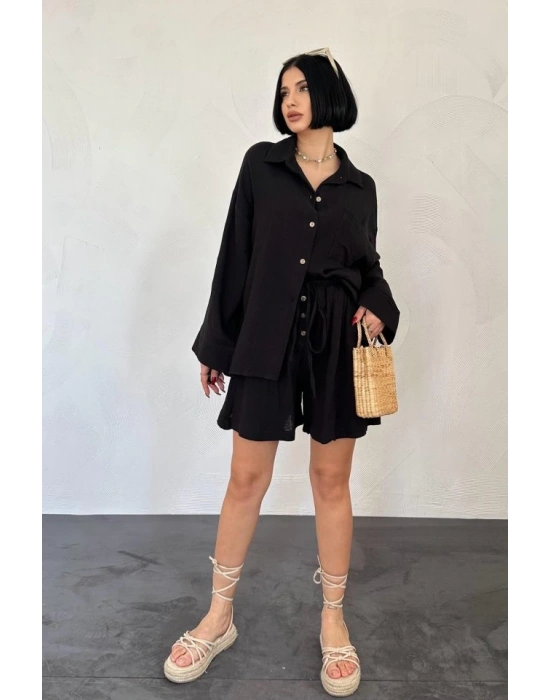 iyah Gömlek Ve üslin Şort Takım