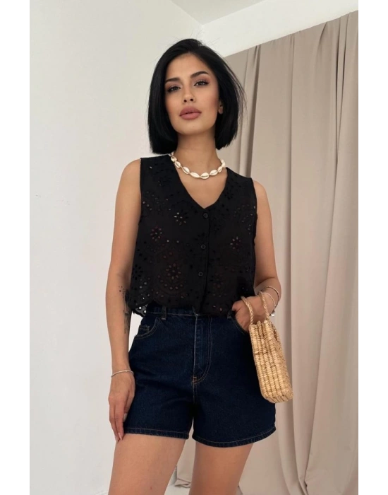 iyah ıfır Kol Brode Bluz