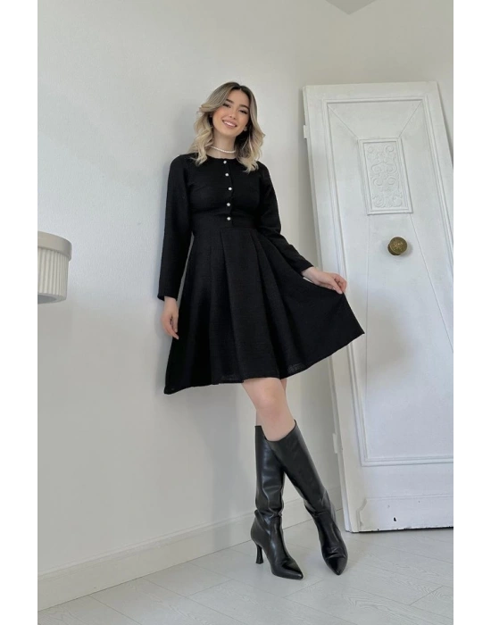 iyah Kısa Klasik Elbise