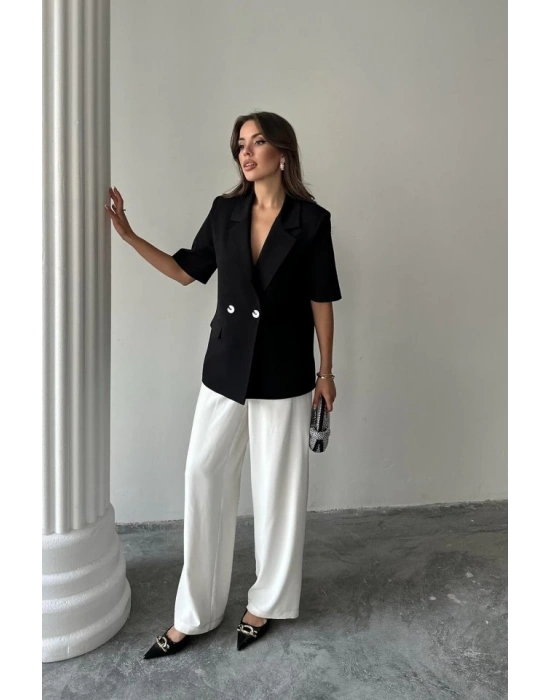 iyah Kısa Kollu Blazer Ceket