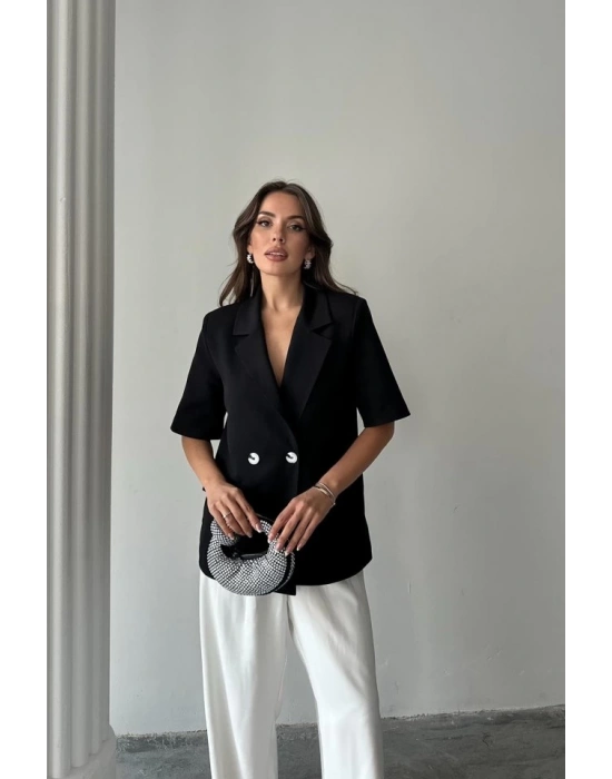 iyah Kısa Kollu Blazer Ceket