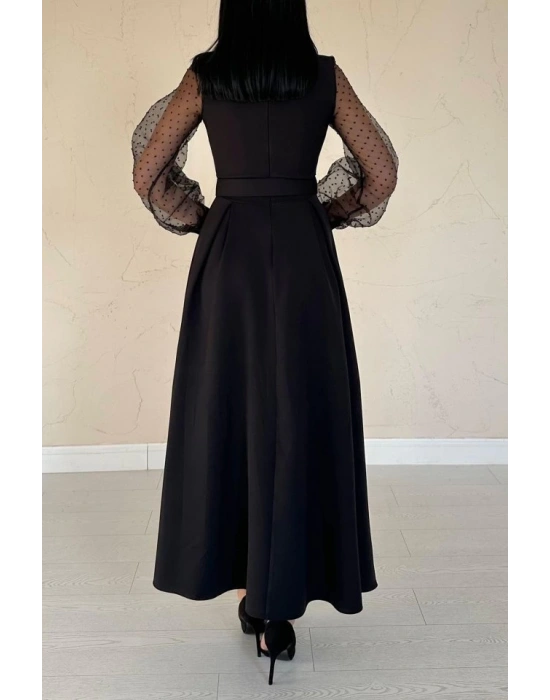 iyah Kolları Organze Kuplu Elbise