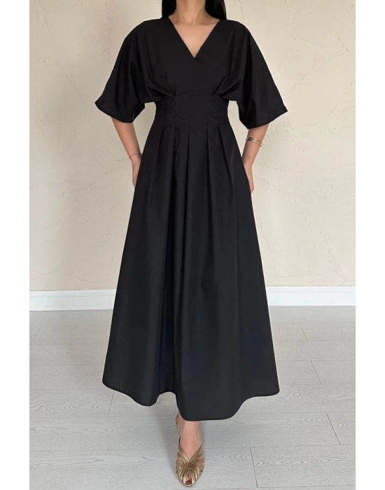 iyah Pileli Uzun Elbise