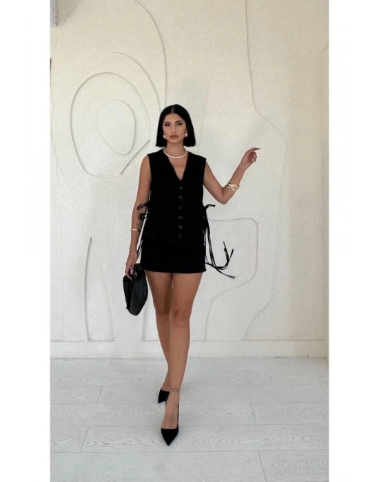 iyah Yanları Bağcıklı Yelek