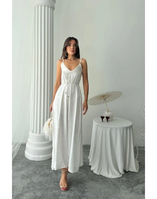 JAKAR ATEN DEGAJE AKII EBİE İP KEMERİ  Beyaz