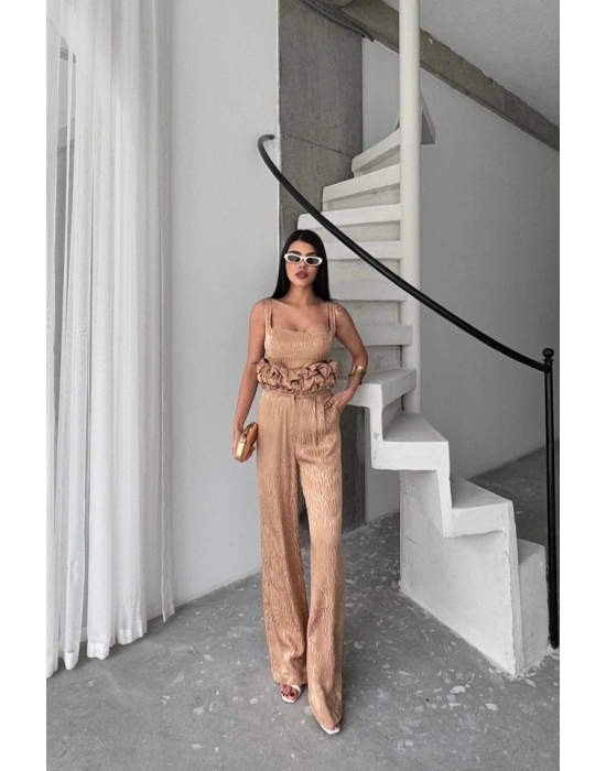 JAKARI BUZU TAARI DETAYI CEKETPANTOONBUZ 3 Ü TAKI  Bej