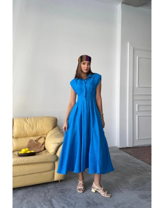 JAKARLI KETEN ELBİE ÖNDEN YIRTMAÇLI CEPLİ  aks