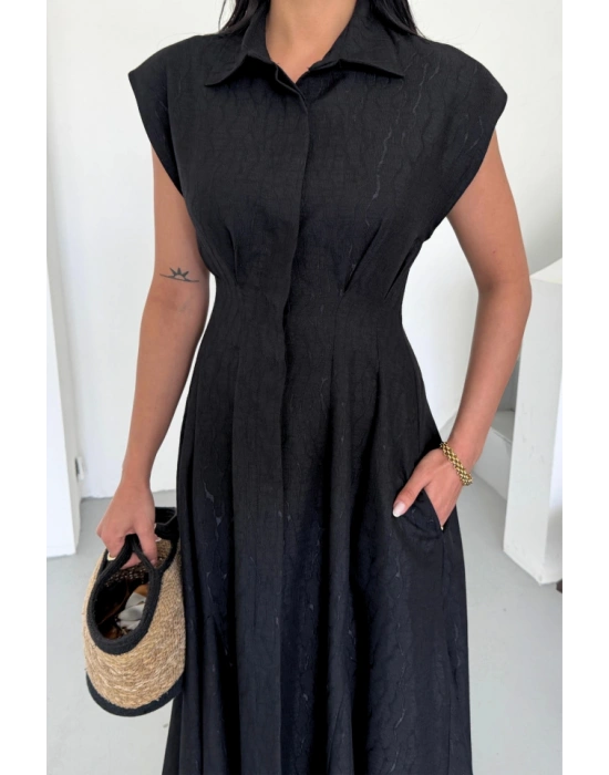 JAKARLI KETEN ELBİE ÖNDEN YIRTMAÇLI CEPLİ  iyah