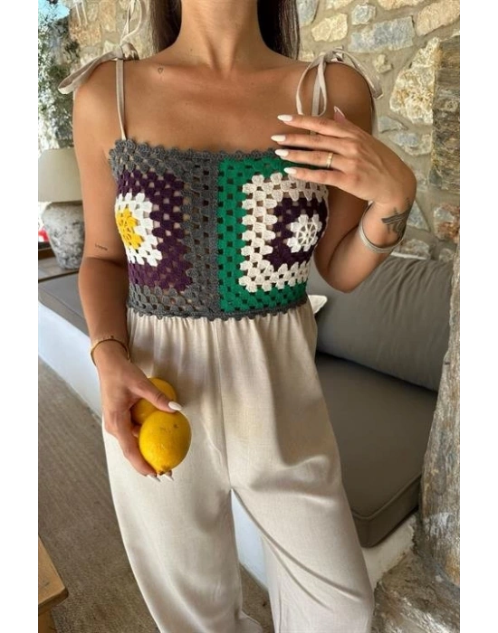 Jasmin Süzüneli Keten Tulum 128008