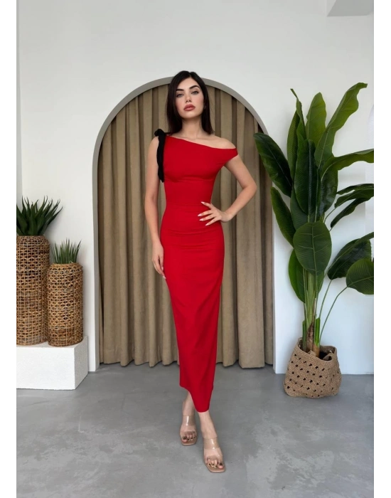 Jovani Omuz Detaylı Elbise