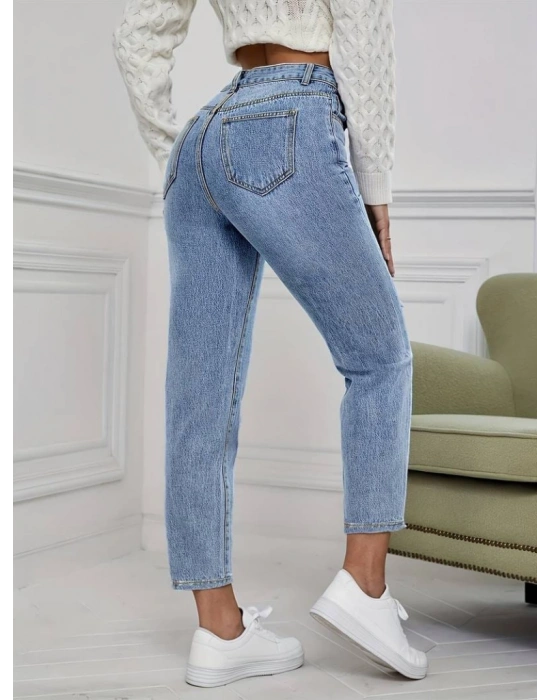 Kadın Açık avi Yırtık om Fit Kot Pantolon