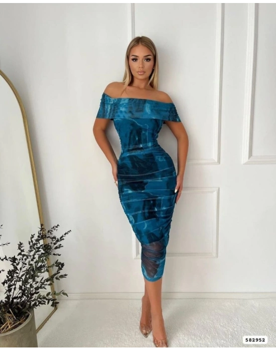 Kadın adonna Yaka Tül Elbise