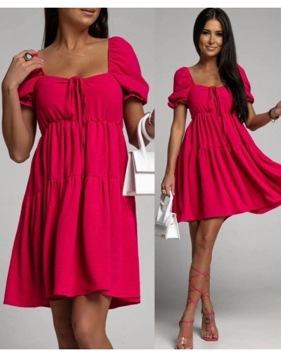 Kadın Aerobin Kumaş Büzgü Detaylı Fırsat ürün Mini Elbise