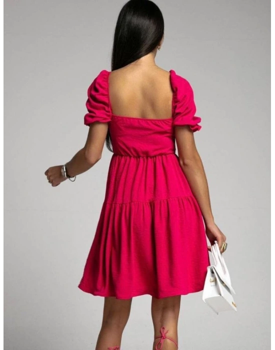 Kadın Aerobin Kumaş Büzgü Detaylı Fırsat ürün Mini Elbise