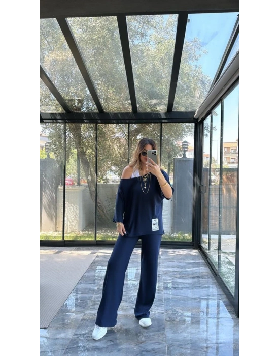 Kadın Asimetrik Kesim Arma Detay Atlet Dahil üçlü Takım