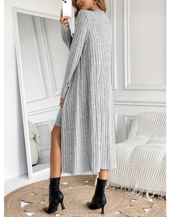 Kadın Askılı Balıkçı Yaka Kısa şardonlu Kaşkorse Elbise Ve Uzun Kollu Ceket Ikili Takım