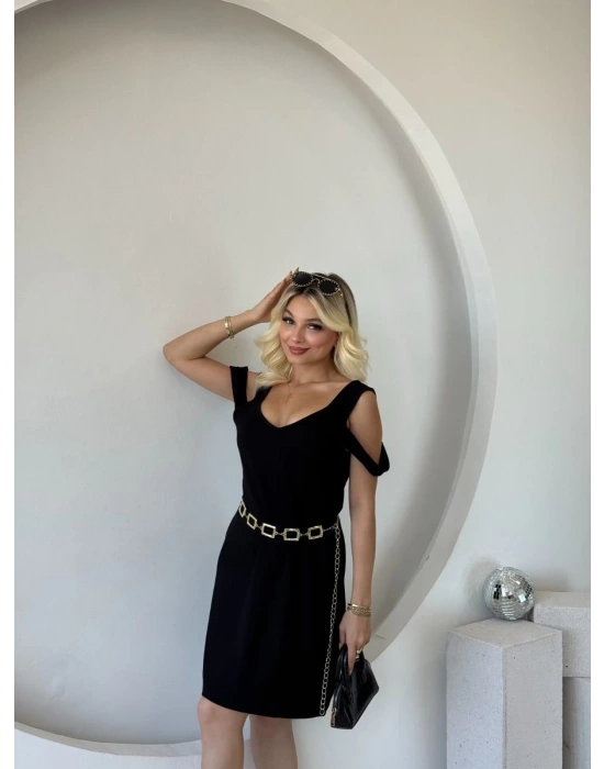 Kadın Askılı oğuk Omuz Detaylı odal Elbise