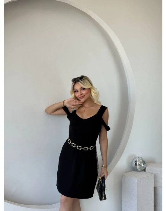 Kadın Askılı oğuk Omuz Detaylı odal Elbise