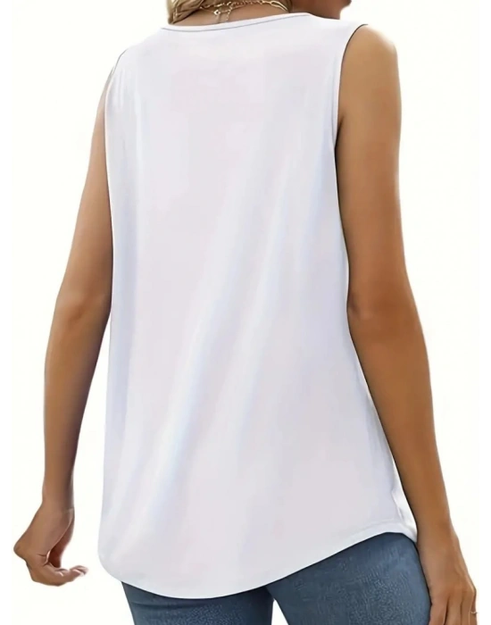 Kadın Askılı Yuvarlak Yaka Dantel Detaylı Viskon Bluz