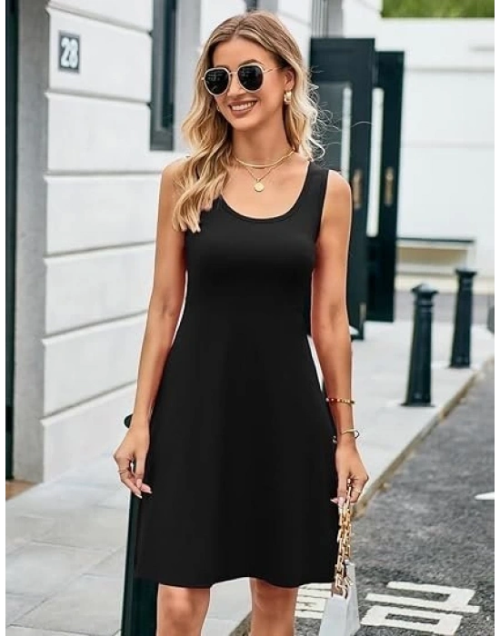 Kadın Askılı Yuvarlak Yaka Kısa Viskon Elbise